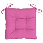 vidaXL Coussins de chaise 2 Pièces rose 50x50x7 cm tissu oxford