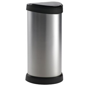 Curver poubelle tactile deco 40 l argenté 240641