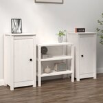 vidaXL Buffets 2 Pièces Blanc 40x35x80 cm Bois massif de pin