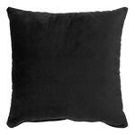 Coussin carré en velours noir 40 x 40 cm