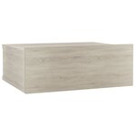 vidaXL Table de chevet flottante Chêne sonoma 40x30x15 cm Aggloméré