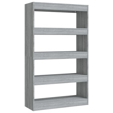 vidaXL Bibliothèque/Séparateur de pièce Sonoma gris 80x30x135 cm