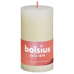 Bolsius Bougies pilier rustiques Shine 4 Pièces 130x68 mm Perle douce