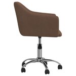 vidaXL Chaises pivotantes à manger lot de 2 marron tissu