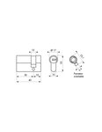 THIRARD - Demi cylindre de serrure Transit 1 UNIKEY (achetez-en plusieurs  ouvrez avec la même clé)  30x10mm  5 clés  nickelé