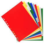 Intercalaires Imprimés Numériques Pp Couleurs 12/100e - 10 Positions - A4+ - Assorties Vives - X 20 - Exacompta