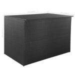 vidaXL Boîte de rangement de jardin Noir 150x100x100 cm Résine tressée