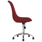 vidaXL Chaises pivotantes à manger lot de 4 Rouge bordeaux Tissu