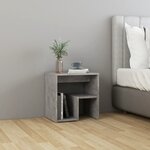 vidaXL Tables de chevet 2 Pièces Gris béton 40x30x40 cm Aggloméré