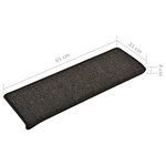 vidaXL Tapis d'escalier 15 Pièces 65x21x4 cm Anthracite