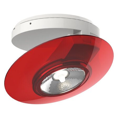 Spot en saillie led - orientable - bague rouge - cons. 4 5w (eq. 40w) - 300 lumens - blanc chaud