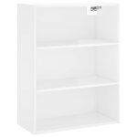vidaXL Buffet haut Blanc brillant 69 5x34x180 cm Bois d'ingénierie