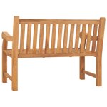 vidaXL Banc de jardin 114 cm Bois de teck solide