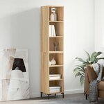 vidaXL Buffet haut Chêne sonoma 34 5x32 5x180 cm Bois d'ingénierie