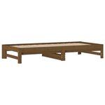 vidaXL Lit coulissant Marron miel 2x(90x190) cm Bois de pin massif