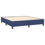 vidaXL Sommier tapissier avec matelas et LED Bleu 160x200 cm Tissu
