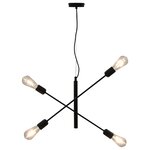 vidaXL Plafonnier avec ampoules à filament 2 W Noir E27