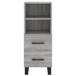 vidaXL Buffet Sonoma gris 34 5x34x90 cm Bois d'ingénierie