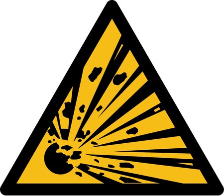 Autocollant vinyl - matières explosives - l.200mm x h.200mm uttscheid