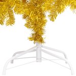 vidaXL Sapin de Noël artificiel avec support Doré 150 cm PET