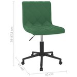 vidaXL Chaises pivotantes à manger lot de 2 Vert foncé Velours