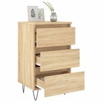 vidaXL Tables de chevet 2 Pièces chêne sonoma 40x35x69 cm bois ingénierie