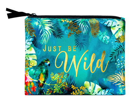 Pochette 20 x 15 cm verte - Jungle