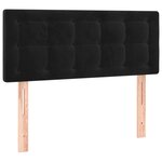 vidaXL Lit à sommier tapissier avec matelas Noir 90x190 cm Velours