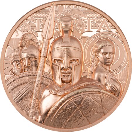 SPARTA 50g Copper monnaie 1 Dollars Cook Islands 2023