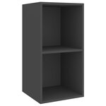 vidaXL Ensemble de meuble TV 3 Pièces Gris Aggloméré