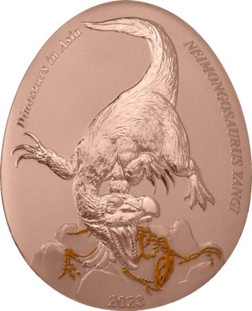 Pièce de monnaie en Cuivre 20 Cents g 25 Millésime 2023 Dinosaurs in Asia NEIMONGOSAURUS YANGI