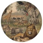 WallArt Papier peint cercle Animals of Africa 142 5 cm