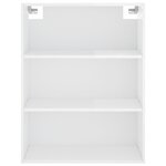 vidaXL Buffet haut Blanc brillant 69 5x34x180 cm Bois d'ingénierie