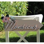 Mot en bois Monsieur 34x10 cm