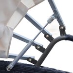 vidaXL Chaise longue de jardin avec auvent Résine tressée Noir