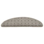 vidaXL Tapis de marches d'escalier 15 Pièces Gris 56x17x3 cm