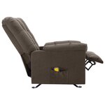 vidaXL Fauteuil de massage inclinable Marron Tissu