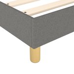 vidaXL Lit à sommier tapissier avec matelas Gris foncé 160x200cm Tissu