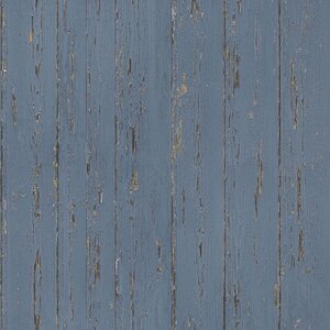 Homestyle Papier peint Old Wood Bleu