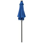 vidaXL Parasol avec lumières LED Bleu azuré 200x211 cm Aluminium