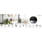 Ezviz caméra wi-fi d'intérieur c6w 4mp noir et gris