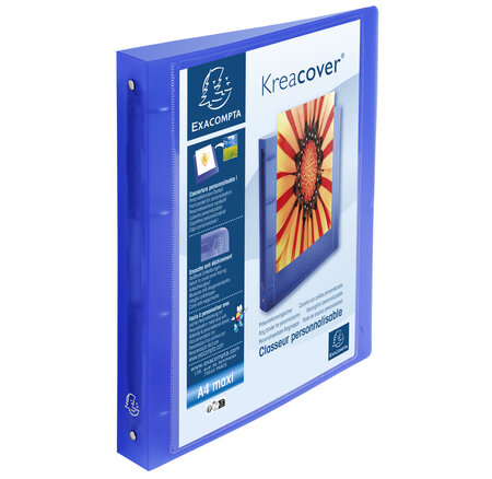 Classeur 4 Anneaux 30mm Polypropylène Chromaline 10/10e Krea Cover - A4 Maxi - X 12 - Exacompta