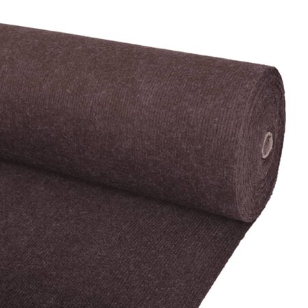 vidaXL Tapis strié pour exposition 1 2x20 m Marron