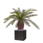 Palmier artificiel cycas h 70 cm 22 feuilles en pot