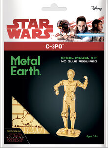 Maquette 3D métal Star Wars C-3PO doré