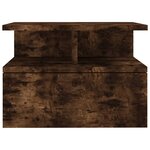 vidaXL Table de chevet flottante Chêne fumé 40x31x27 cm