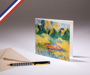 Carte double le musée créée et imprimée en france sur papier certifié fsc - dans le jardin de schloss pretzfeld de curt herrmann