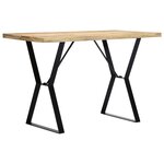 vidaXL Table de salle à manger 120x60x76 cm Bois solide de manguier