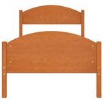 vidaXL Cadre de lit Marron miel Bois de pin massif 90x200 cm