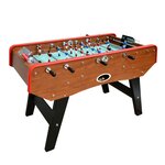 Babyfoot deluxe type bistrot - 151 x 77 x 91 cm - table de baby-foot avec barres téléscopiques et balles lièges inclus